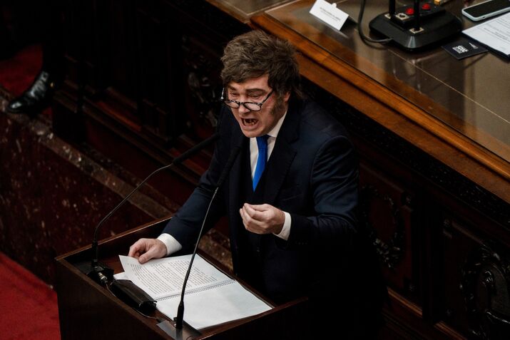 President Milei Addresses The Opening Of Congress
