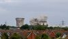 Demolition of cooling towers at disused coal power plant in the UK
