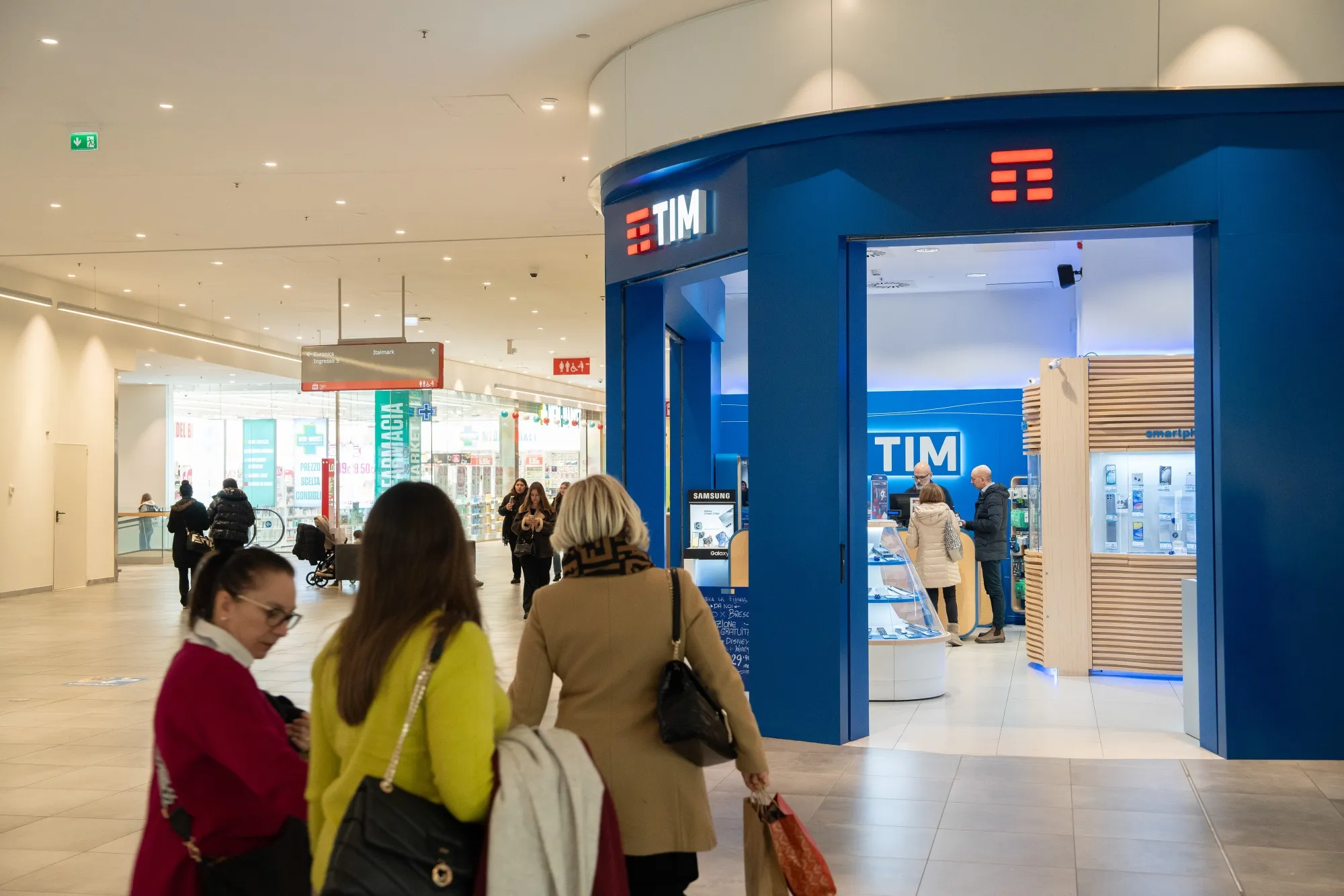 A TIM store, operated by Telecom Italia SpA, in Brescia, Italy.