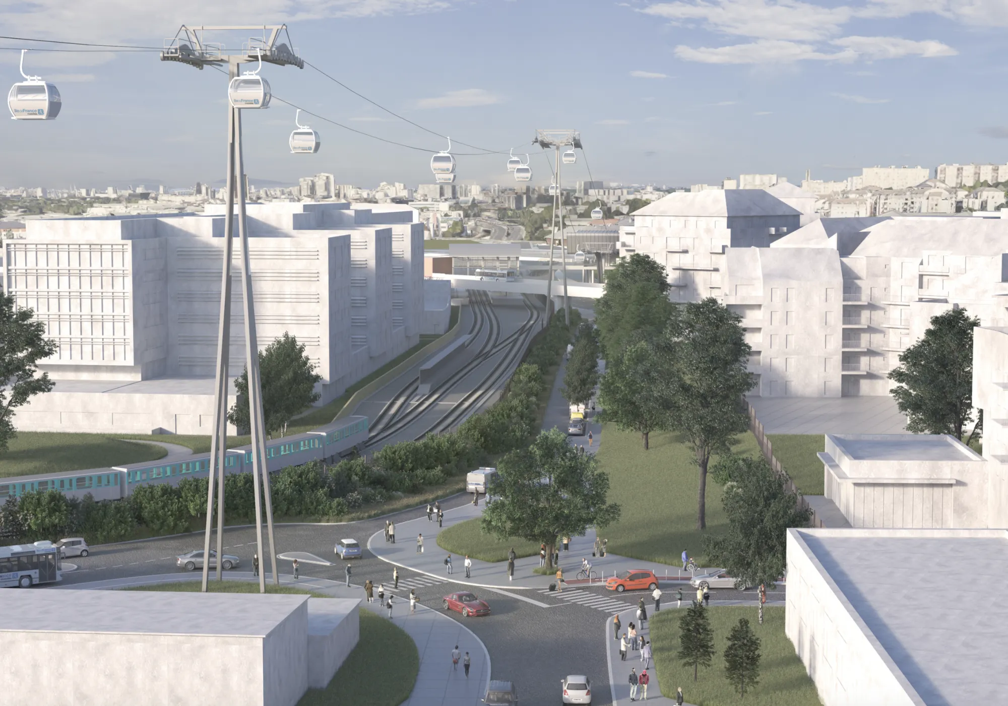 How Cable A’s terminus at Pointe-du-Lac Metro Station may look when completed.