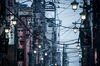 Power and utility cables in Hachioji, Tokyo.