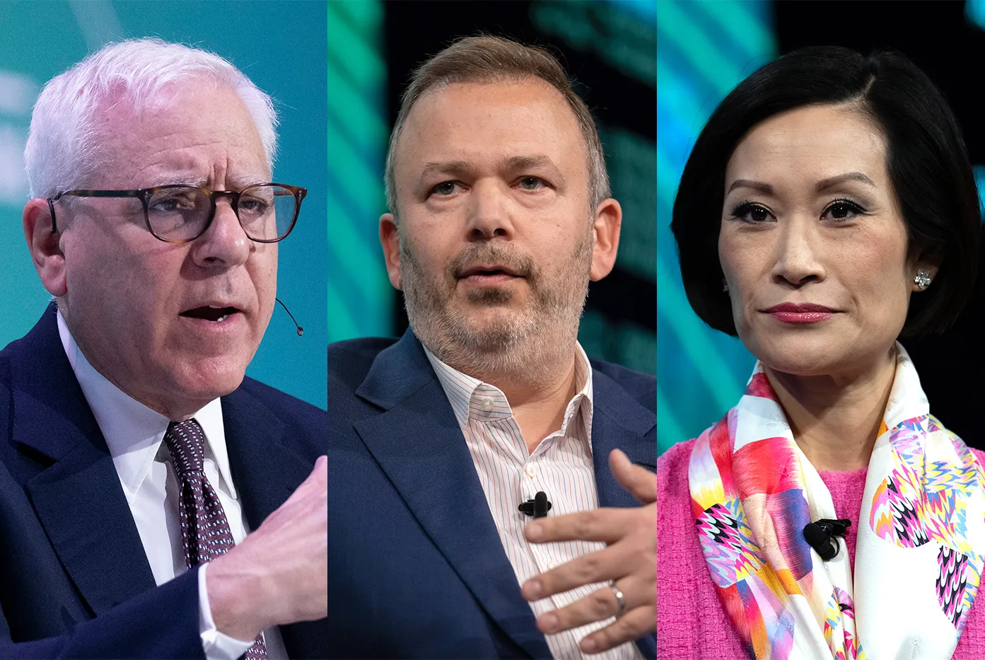 David Rubenstein, from left, Boaz Weinstein and Ida Liu

&nbsp;