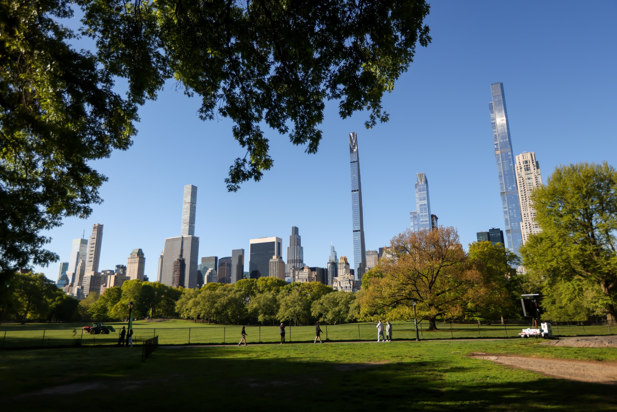 Residential luxury towers along Billionaire's Row from Central Park in New York, US, on Friday, May 1, 2026. Luxury second homes in New York will have to be taxed at a "significant" amount to generate the $500 million of revenue the city is counting on to help close a gaping budget hole, according to a new study from New York City Comptroller Mark Levine's office.