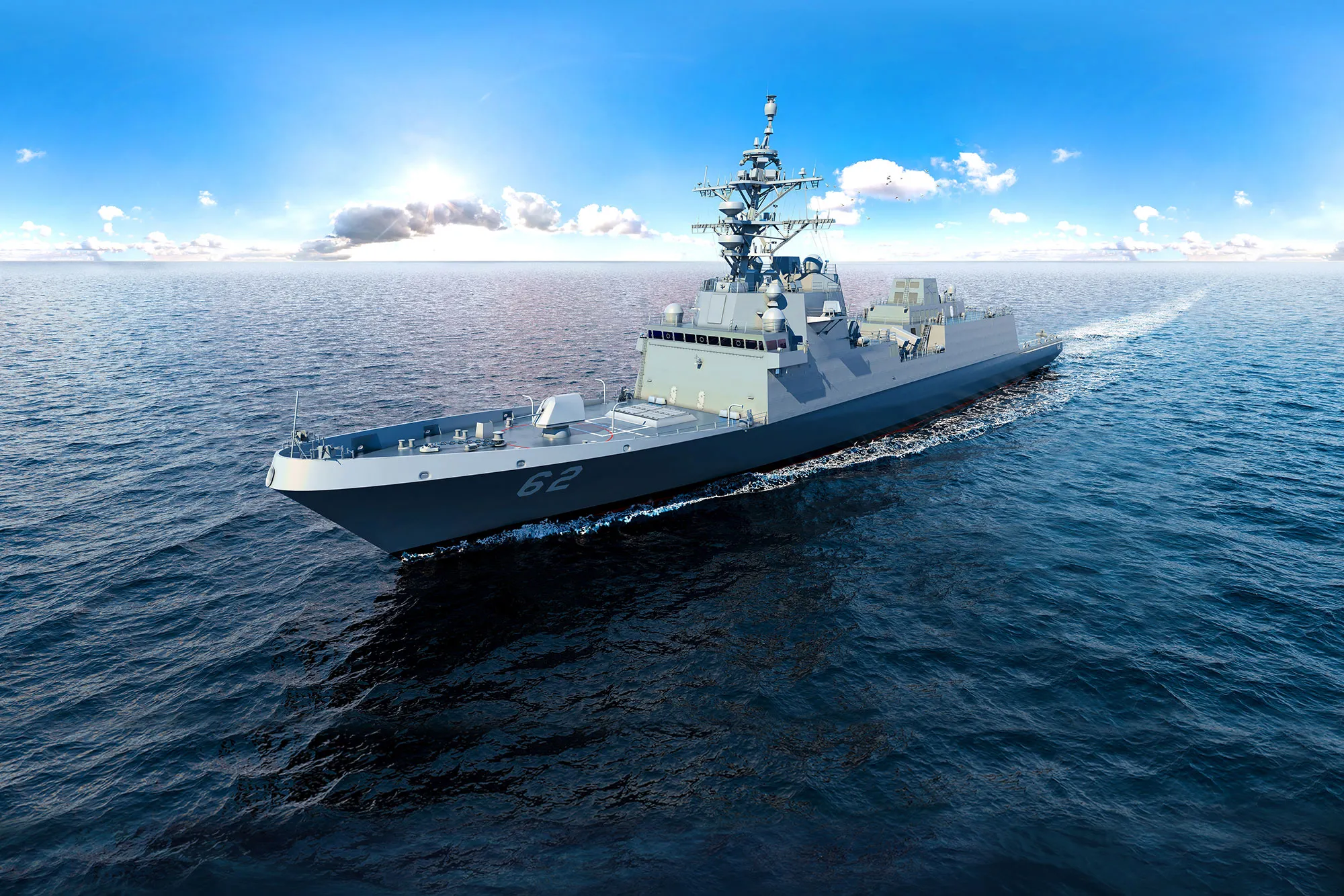 A rendering of a Constellation-class frigate made by&nbsp;Fincantieri Marine Group.
