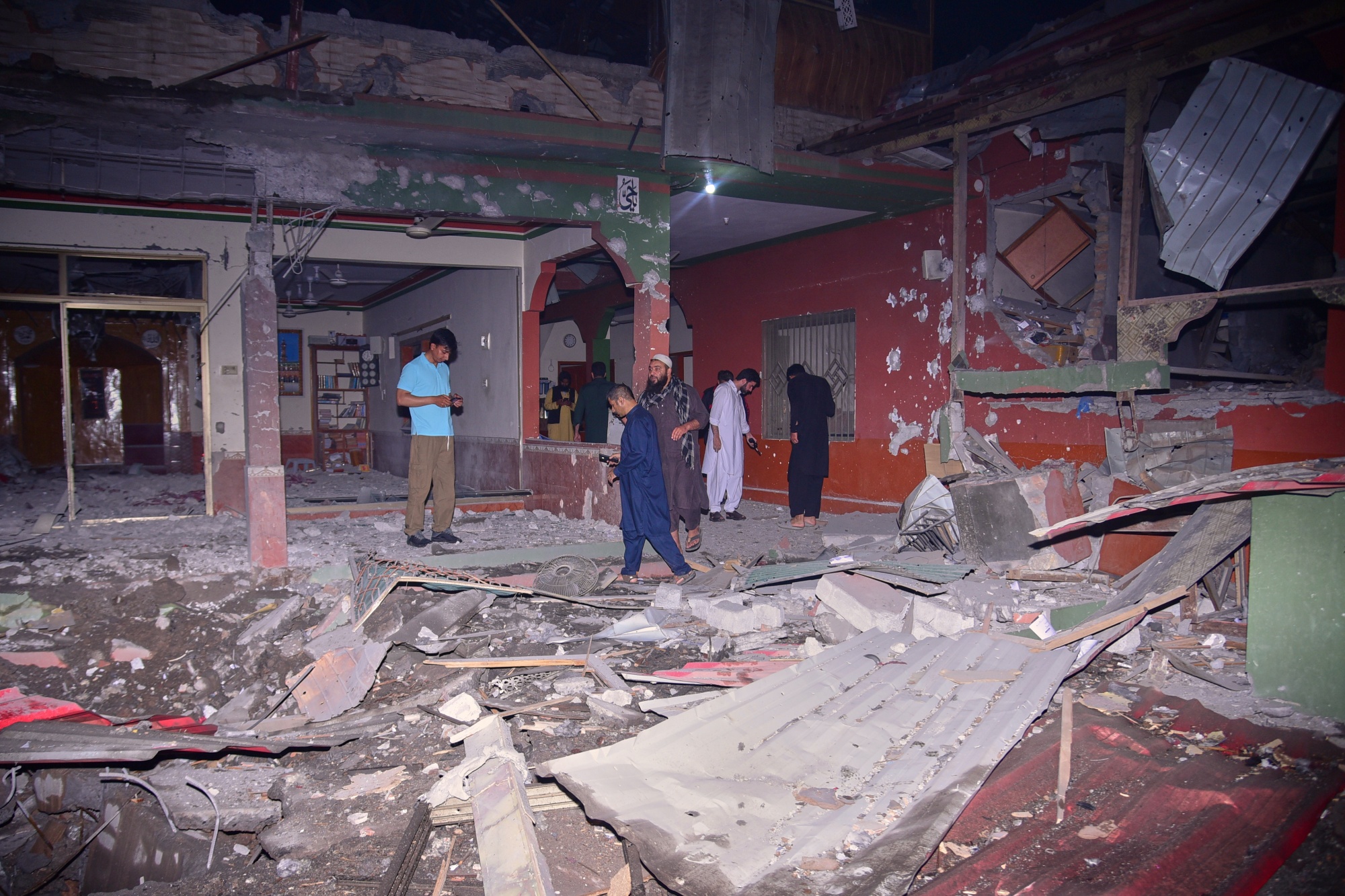 A building damaged by a suspected Indian missile attack near Muzaffarabad, Pakistan, on May 7.