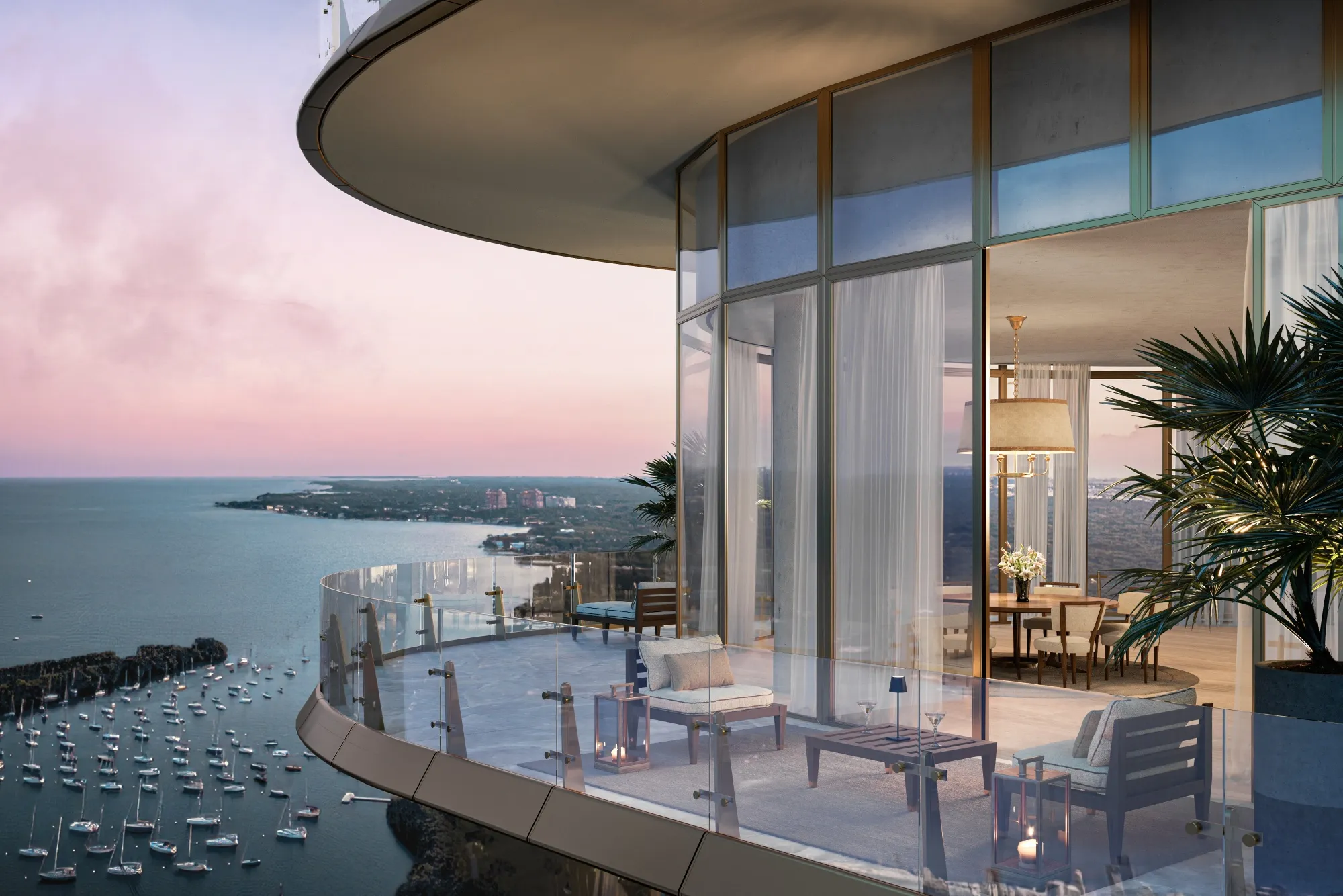 A rendering of a Four Seasons-branded luxury condo tower in Miami.