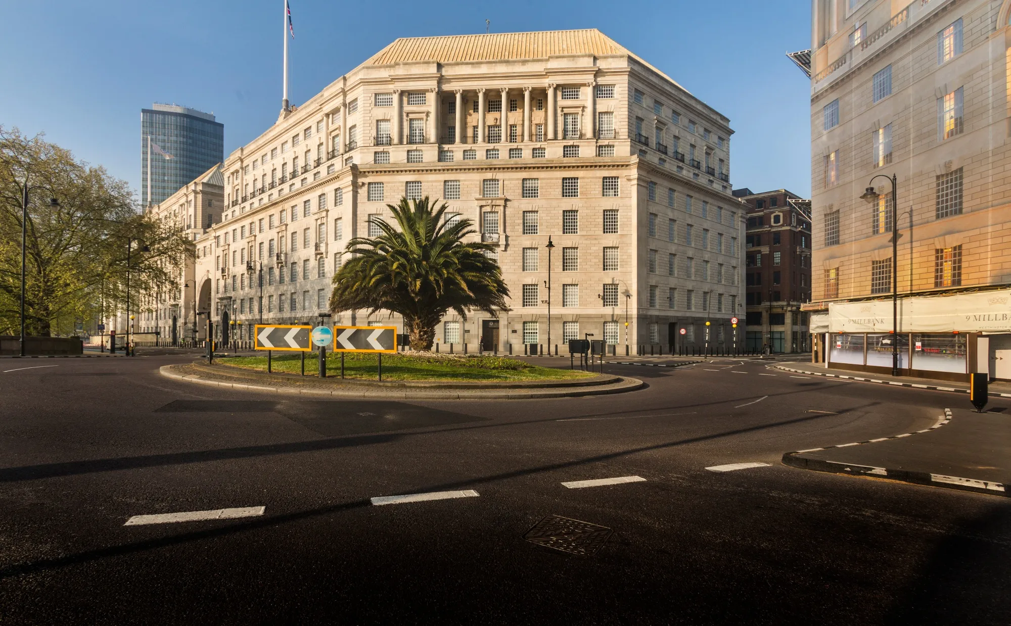 The UK domestic security service offices, also known as MI5, in London.