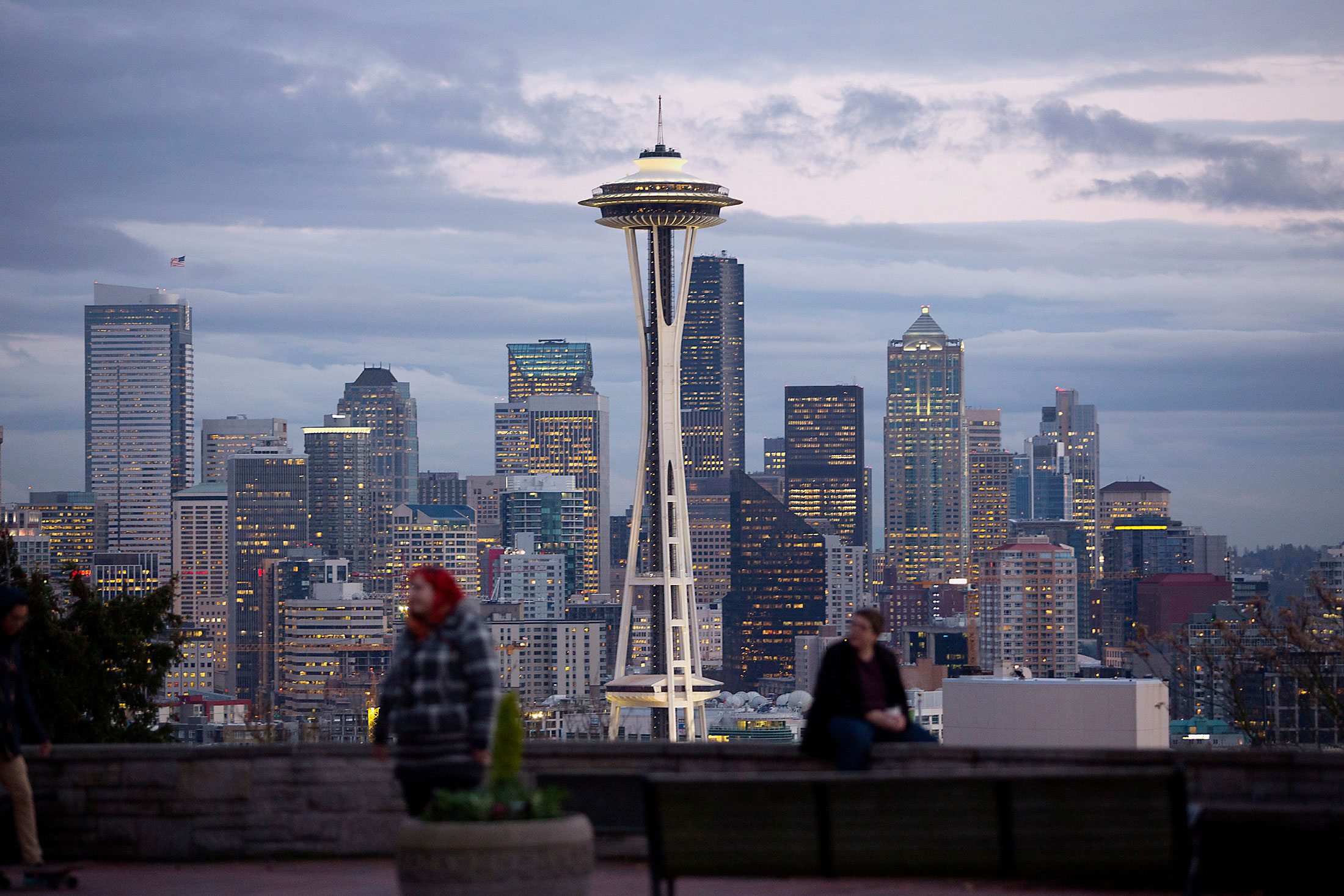The Seattle skyline.
