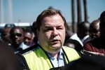 Kenya Airways&nbsp;CEO Sebastian Mikosz speaks to media during a strike by the airline workers at the Jomo Kenyatta International Airport.