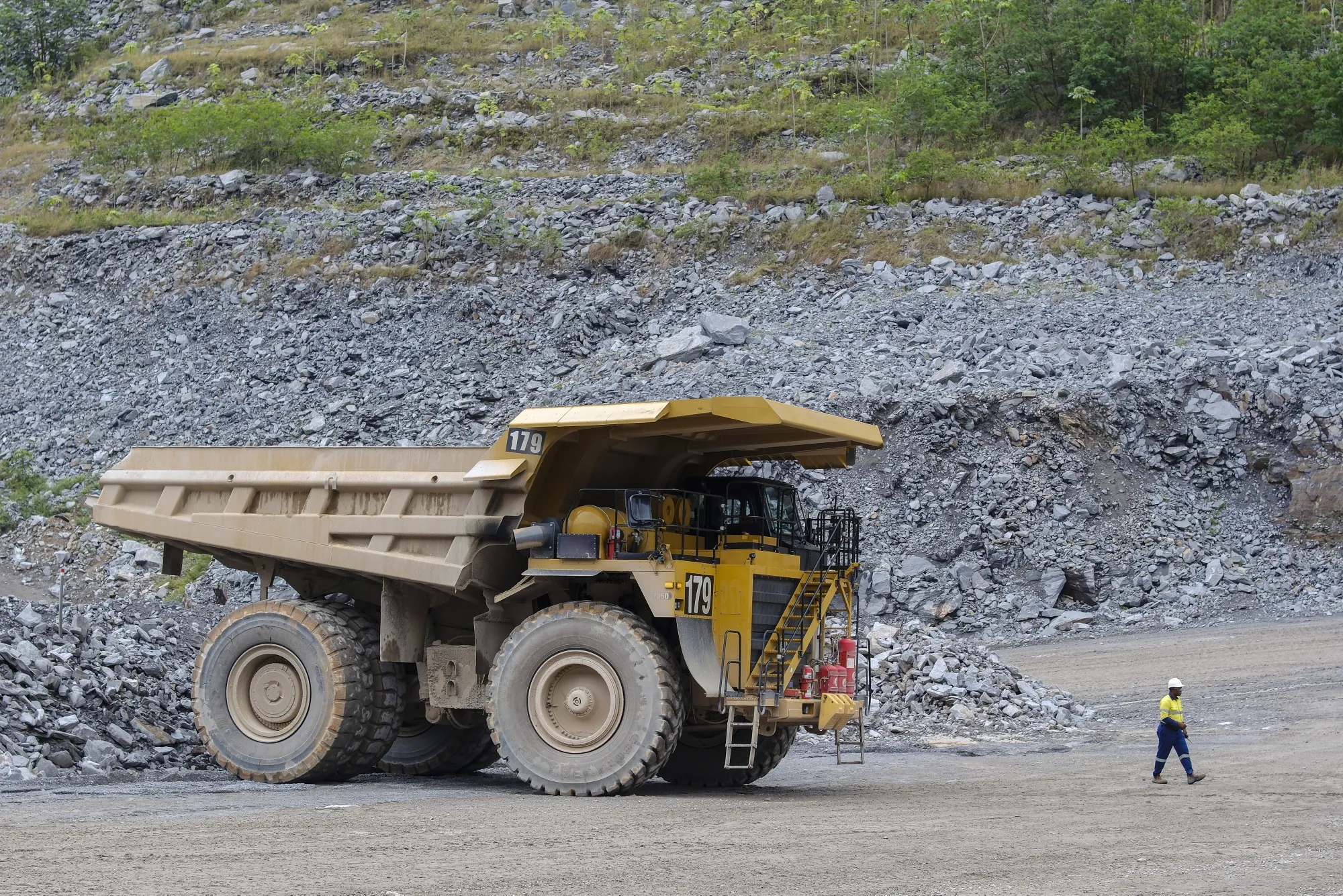 A truck at a Gold Fields mine in Tarkwa, Ghana, in October 2024.&nbsp;