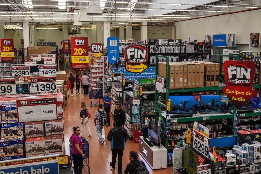 Shoppers at a store in Mexico City.