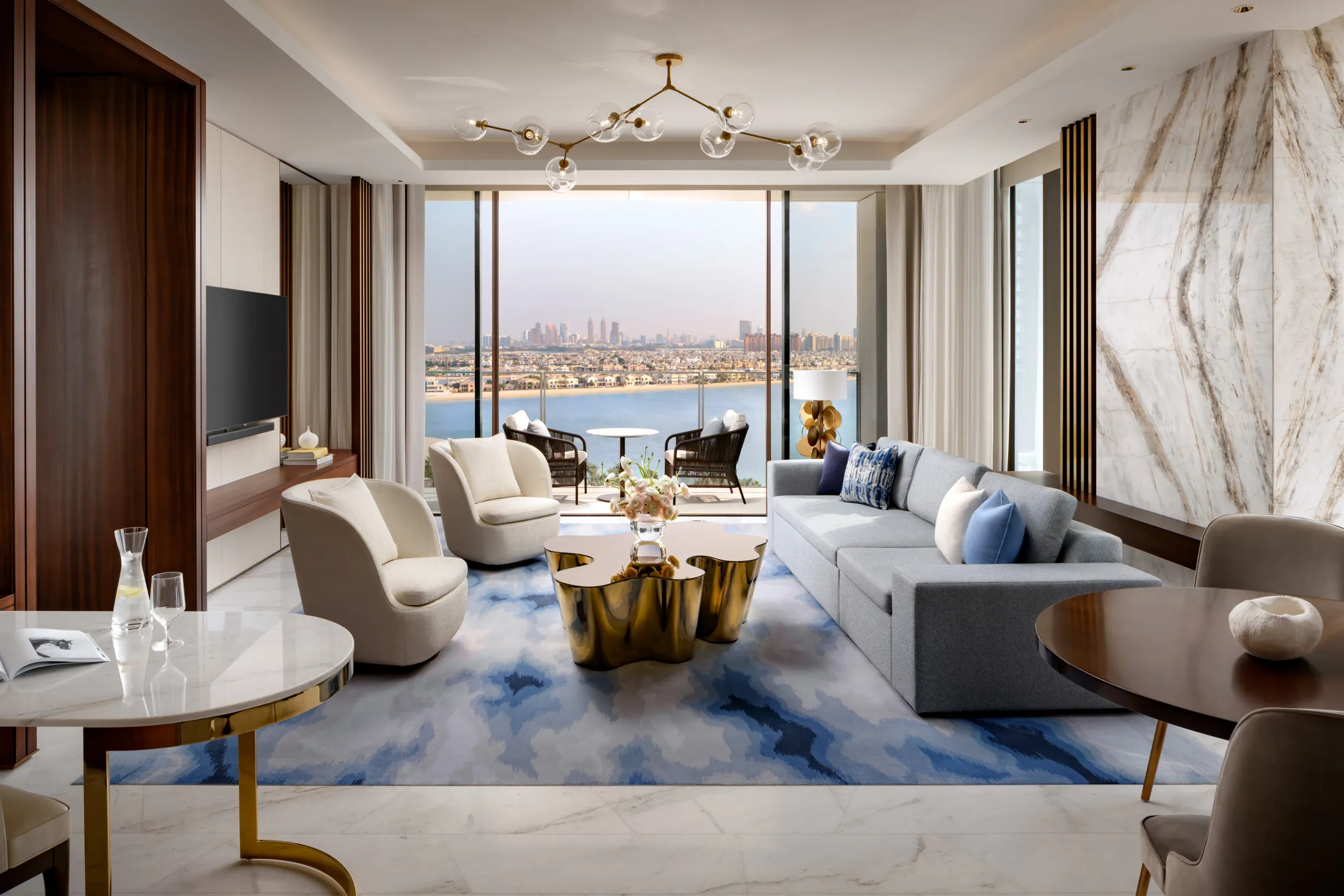 The living room in a Sky Terrace suite.