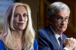 Jerome Powell, right, and Lael Brainard
