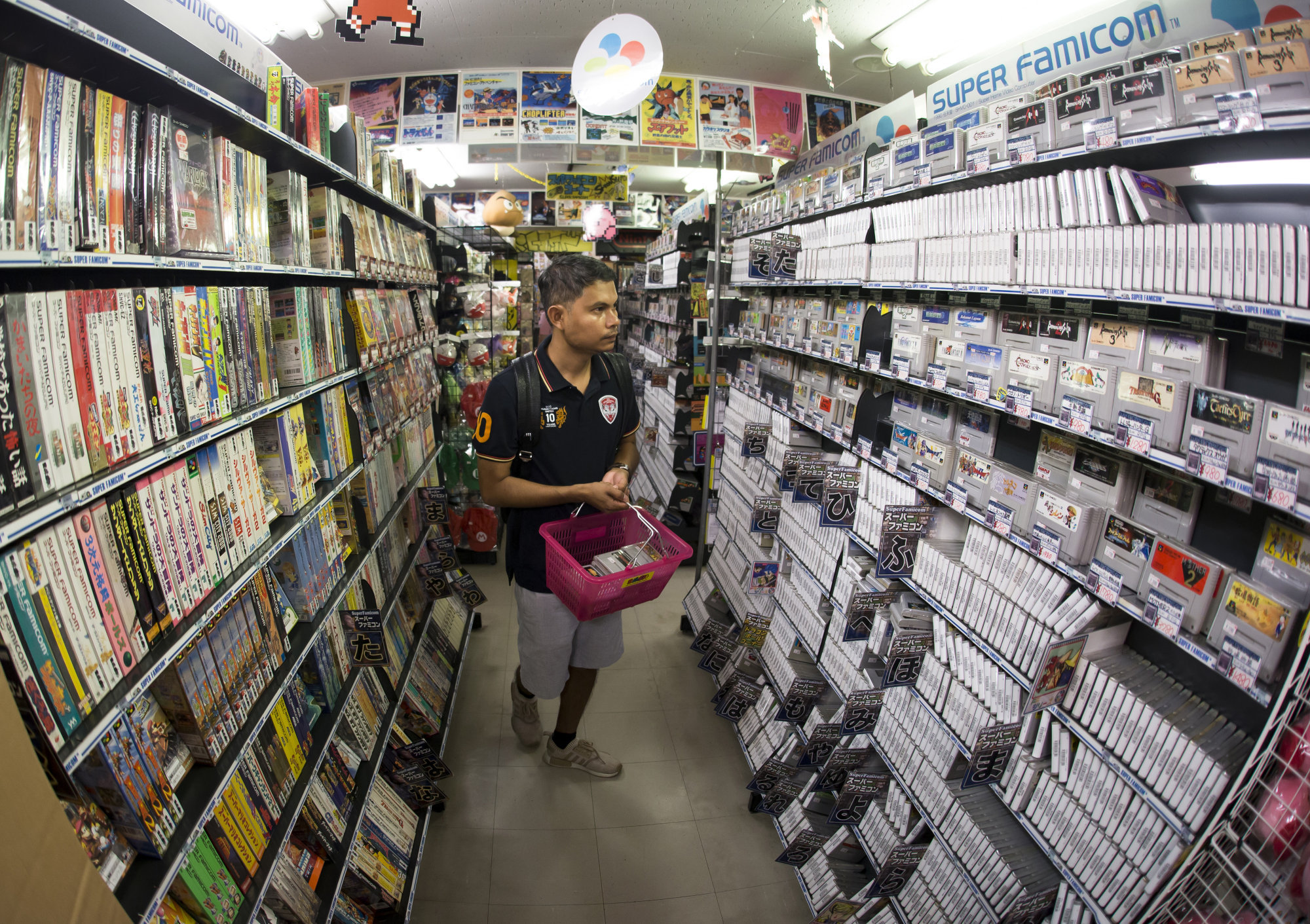 Retro video game store shops