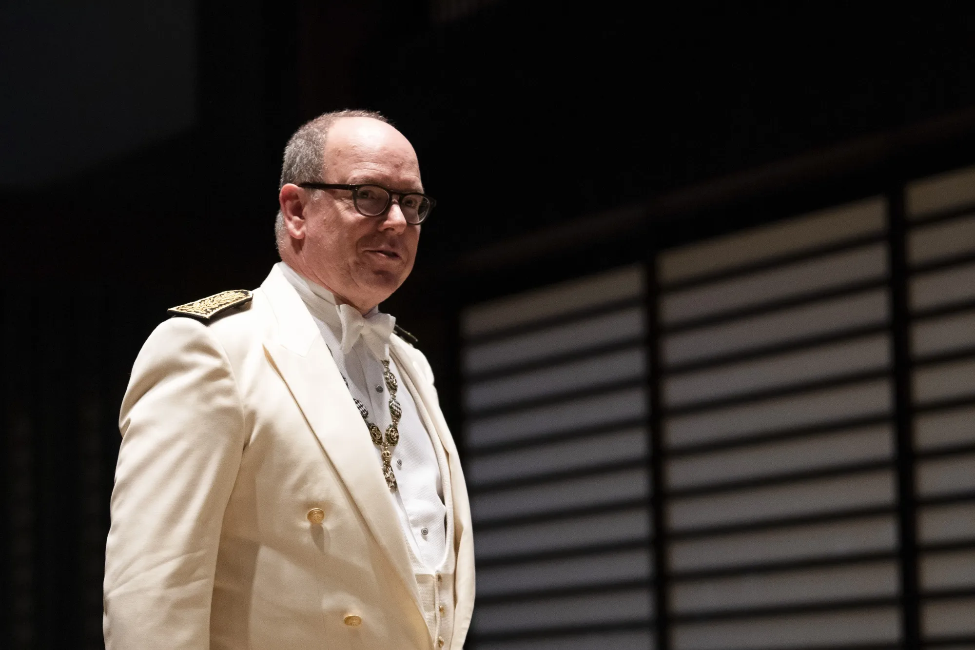 Prince Albert II of Monaco arrives for a banquet in 2019.
