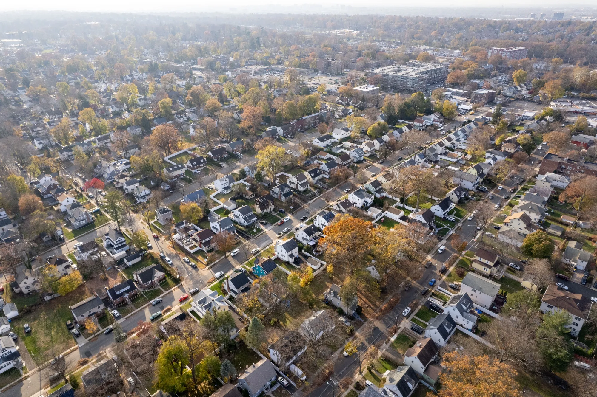 Residential homes in Teaneck, New Jersey, US.
