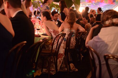 The scene at a Frida Kahlo-inspired party. Photographer: Amanda Gordon/Bloomberg