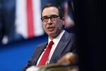 Steven Mnuchin, U.S. Treasury secretary, speaks during the Milken Institute Global Conference in Beverly Hills, California, U.S., on Monday, May 1, 2017.