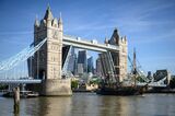 Gotheburg, Swedish 18th Century Replica Ship, Passes Under Tower Bridge