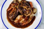 Coq au vin.