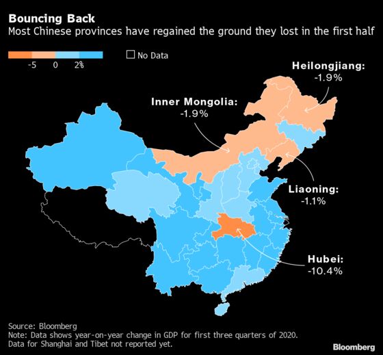 China Virus Epicenter Hubei Lags as Regional Growth Picks Up