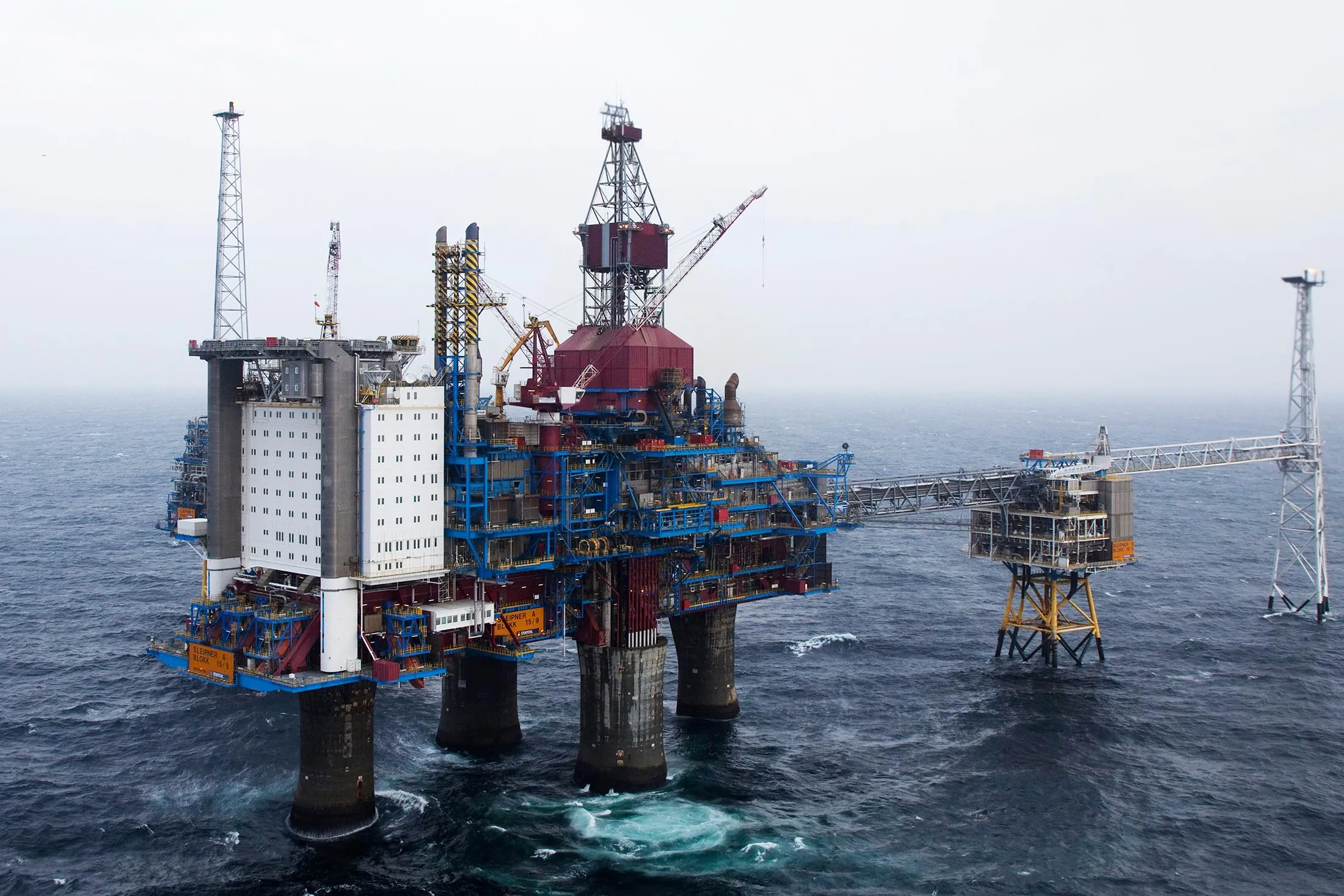 In the North Sea, removing the gas, storing the carbon.