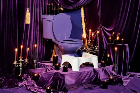 The Squatty Potty is designed to fit right around your toilet for easy storage. How to use it is pretty self-explanatory.