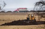 Land is prepared for the disposal of nearly 3 million chickens after avian influenza was recently discovered at a commercial egg operation near Palmyra, Wisconsin, on March 24, 2022.