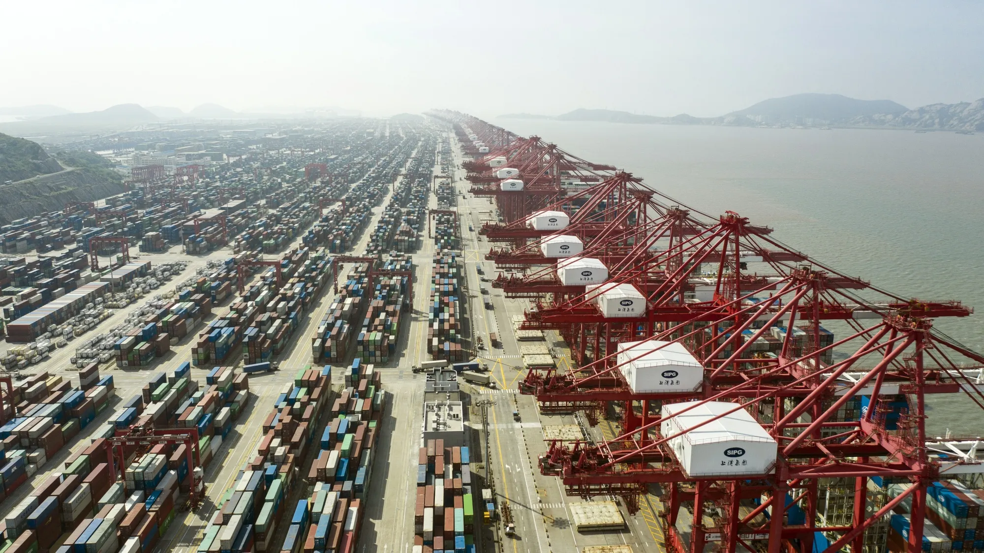 The Yangshan Deepwater Port in Shanghai.&nbsp;