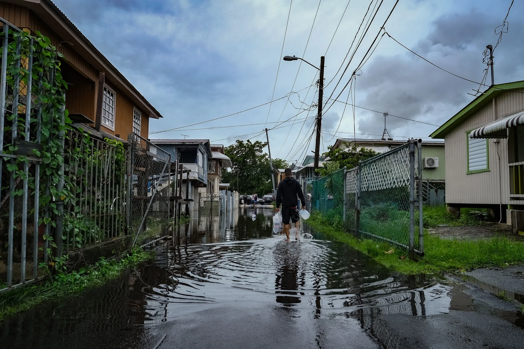 A flooded street in the Juana Matos neighborhood of Catano, Puerto Rico, on Sept. 19.