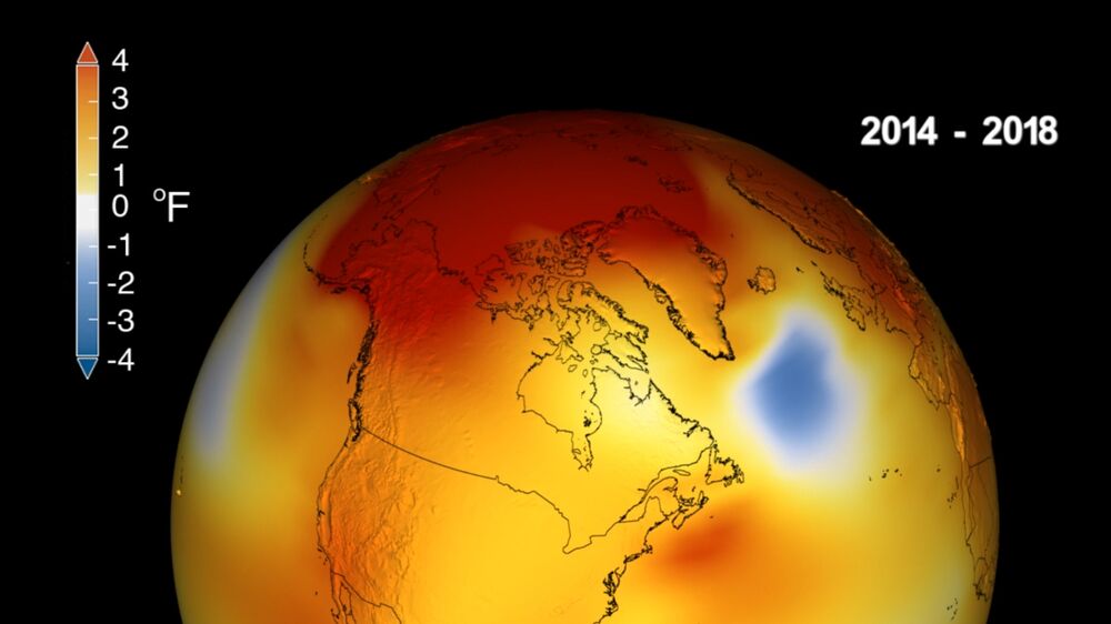 Nasa warmest climate