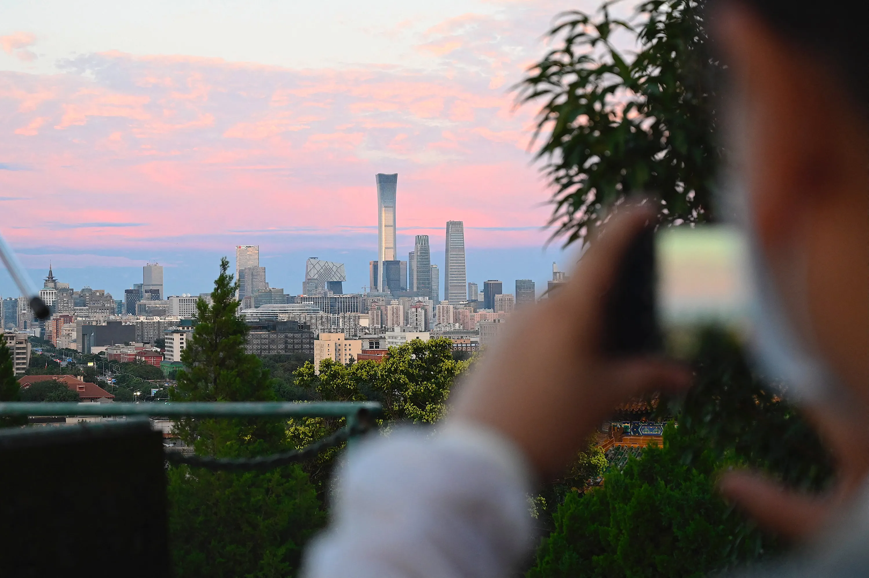 The skyline in Beijing.