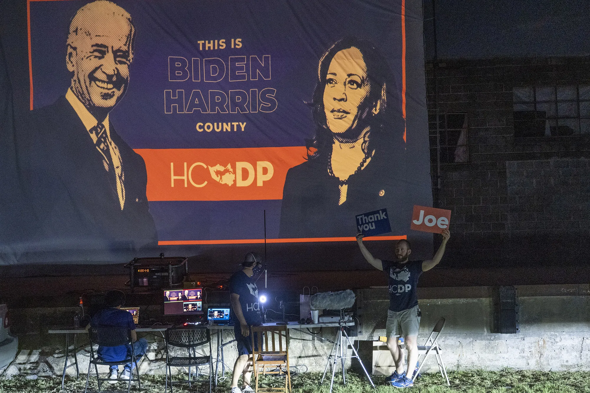 Democrats Hold Fundraiser And Drive-In DNC Watch Party In Houston