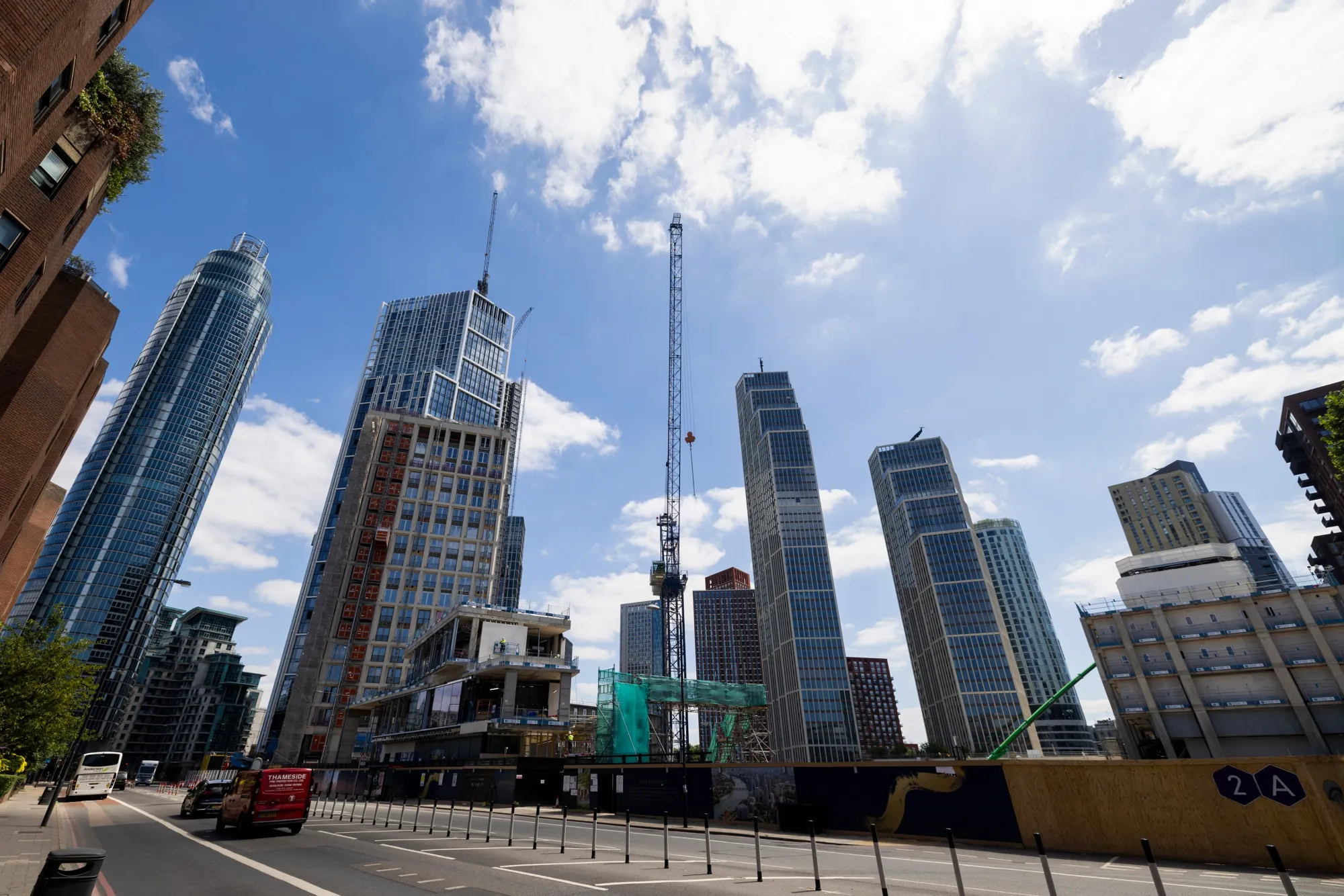 The Nine Elms district in London.