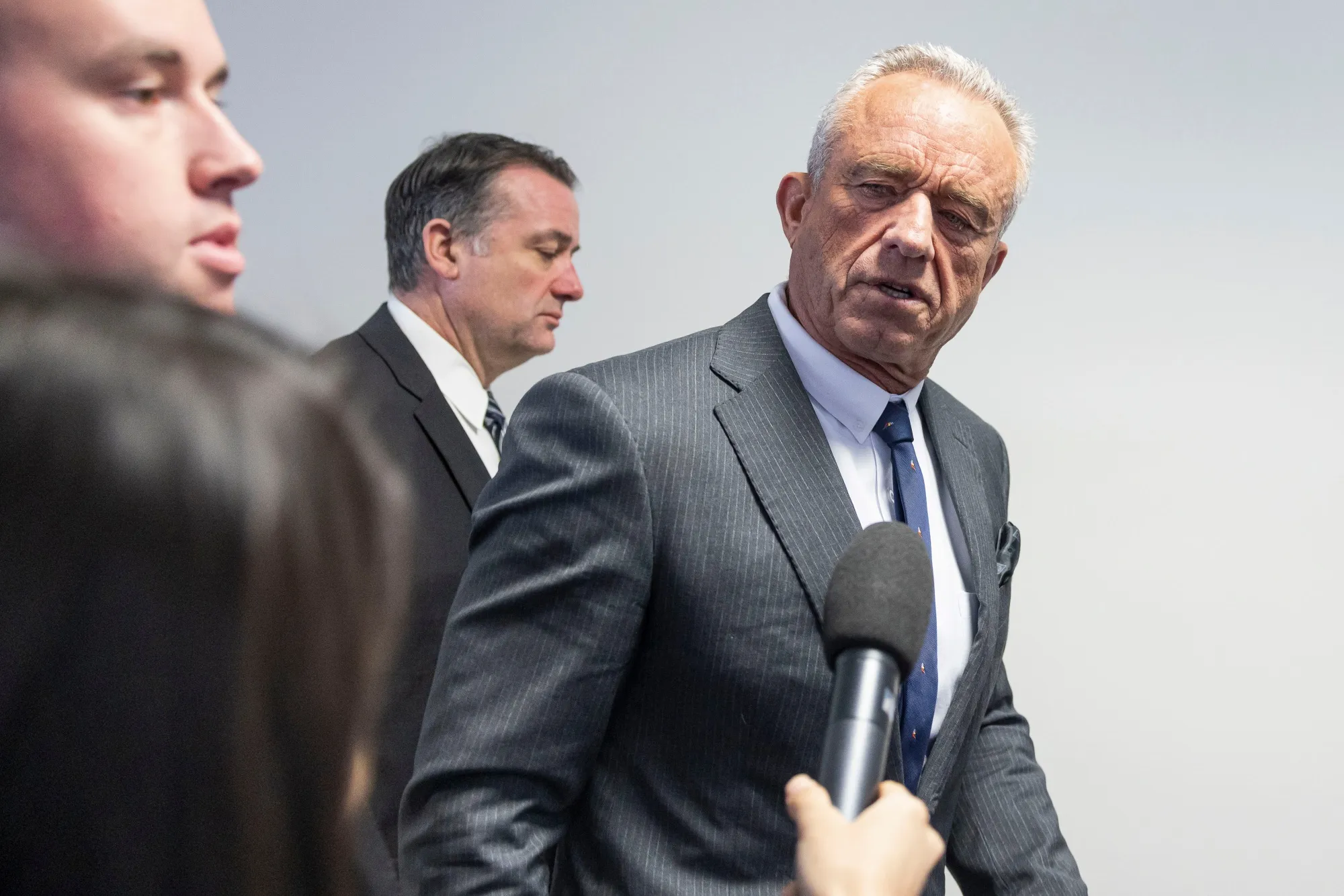 Robert F. Kennedy Jr. departs following a meeting on Capitol Hill in Washington, DC, on Jan. 8.