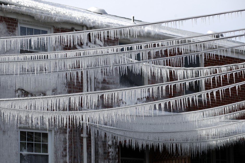 Icy conditions in Baltimore on Wednesday, where cold weather triggered school closings. 