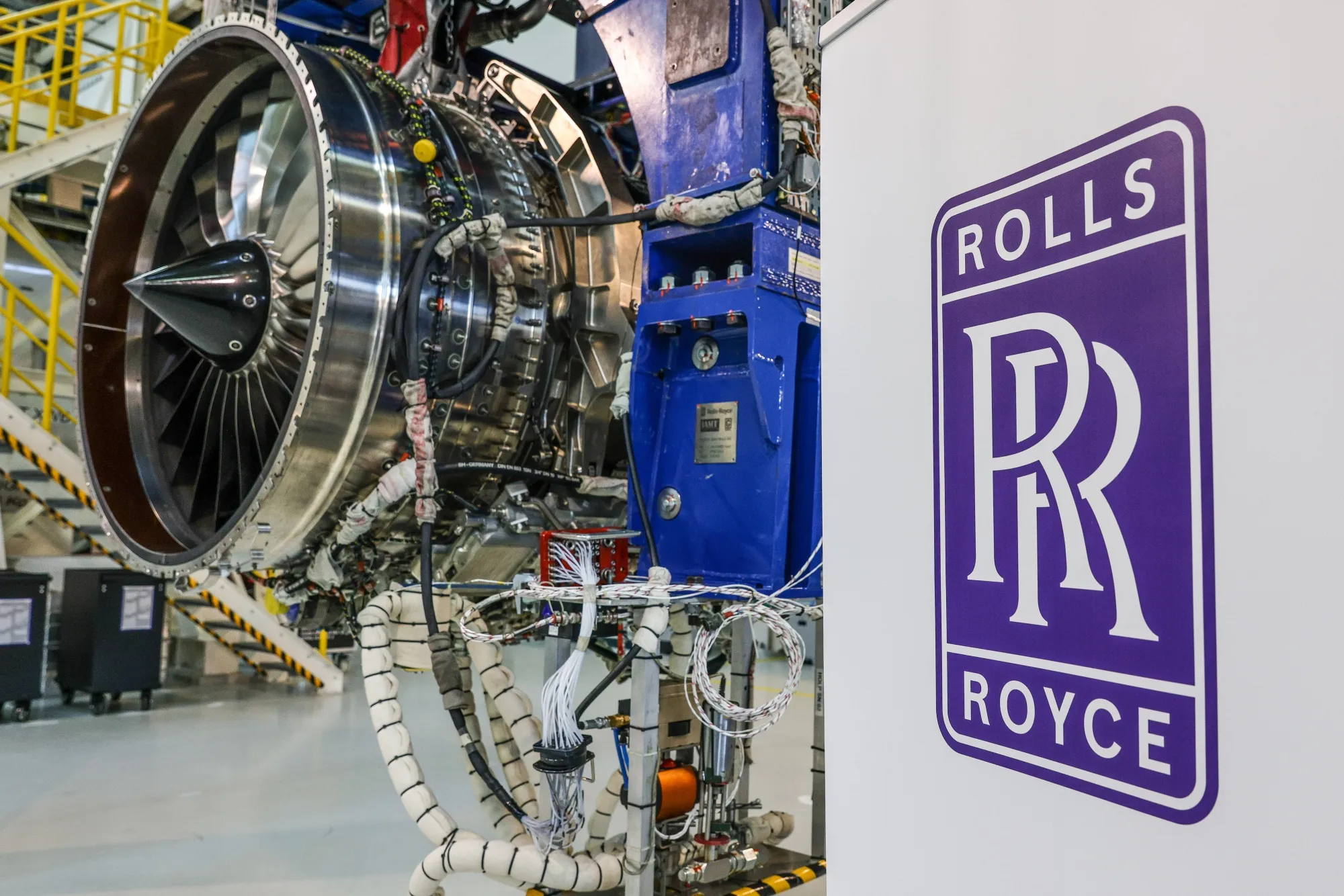 A Rolls-Royce aircraft jet engine production and repair facility.