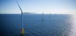 The GE-Alstom Block Island Wind Farm stands in the water off Block Island, Rhode Island, U.S.