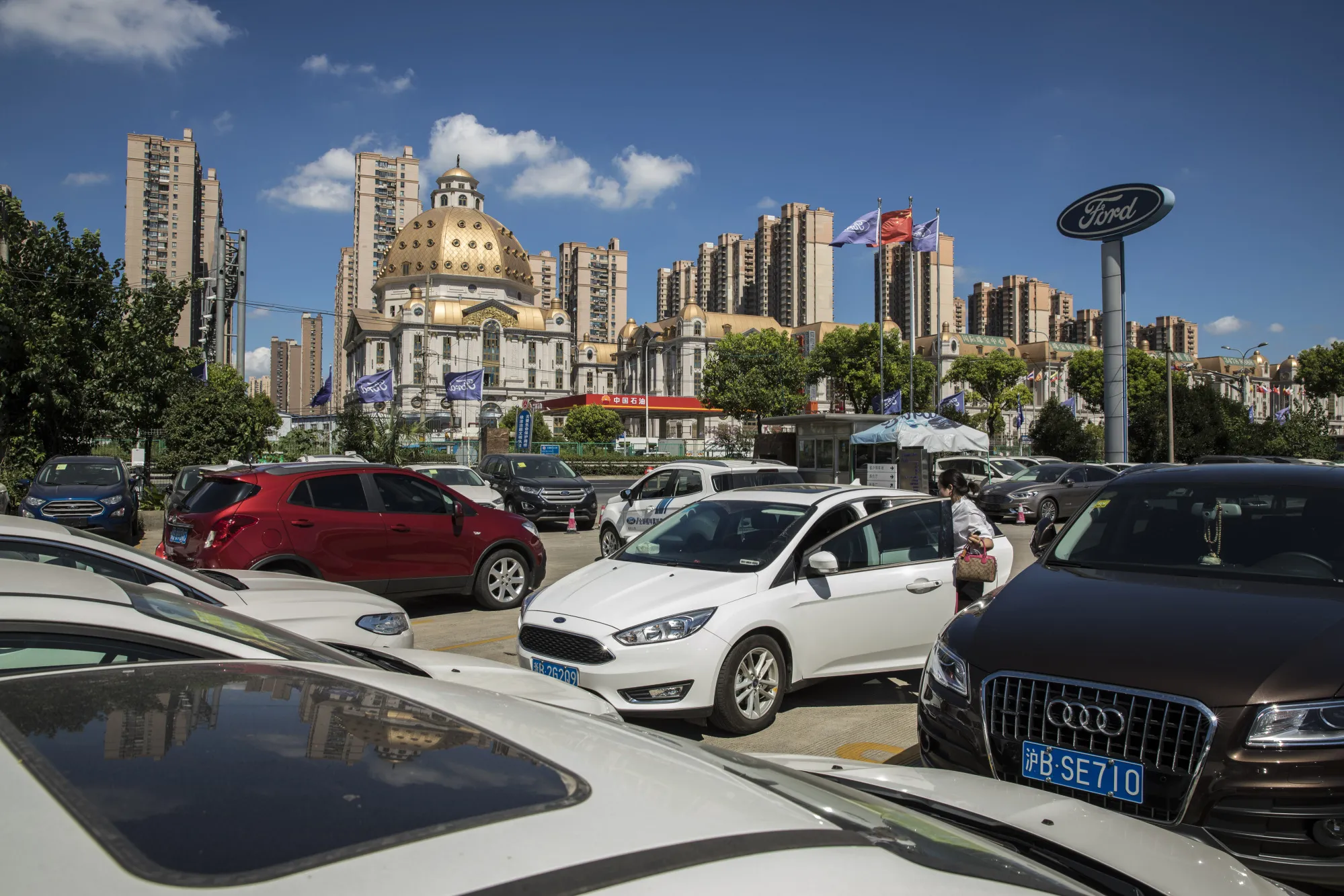 A car dealership in Shanghai.