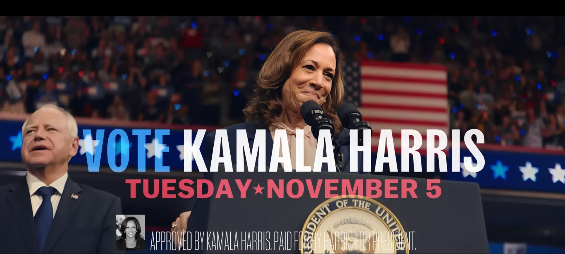 Ad for Kamala Harris.