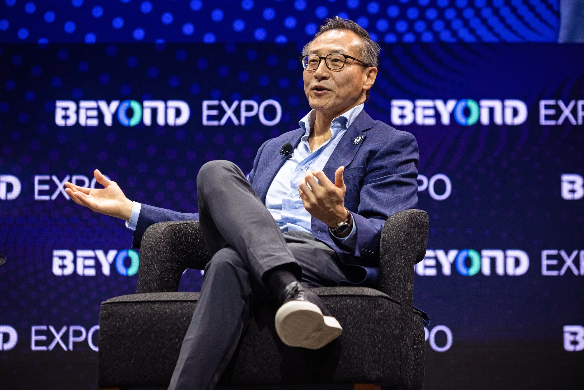 Joseph Tsai during the closing event of Beyond Expo, in Macau, China, May 24.