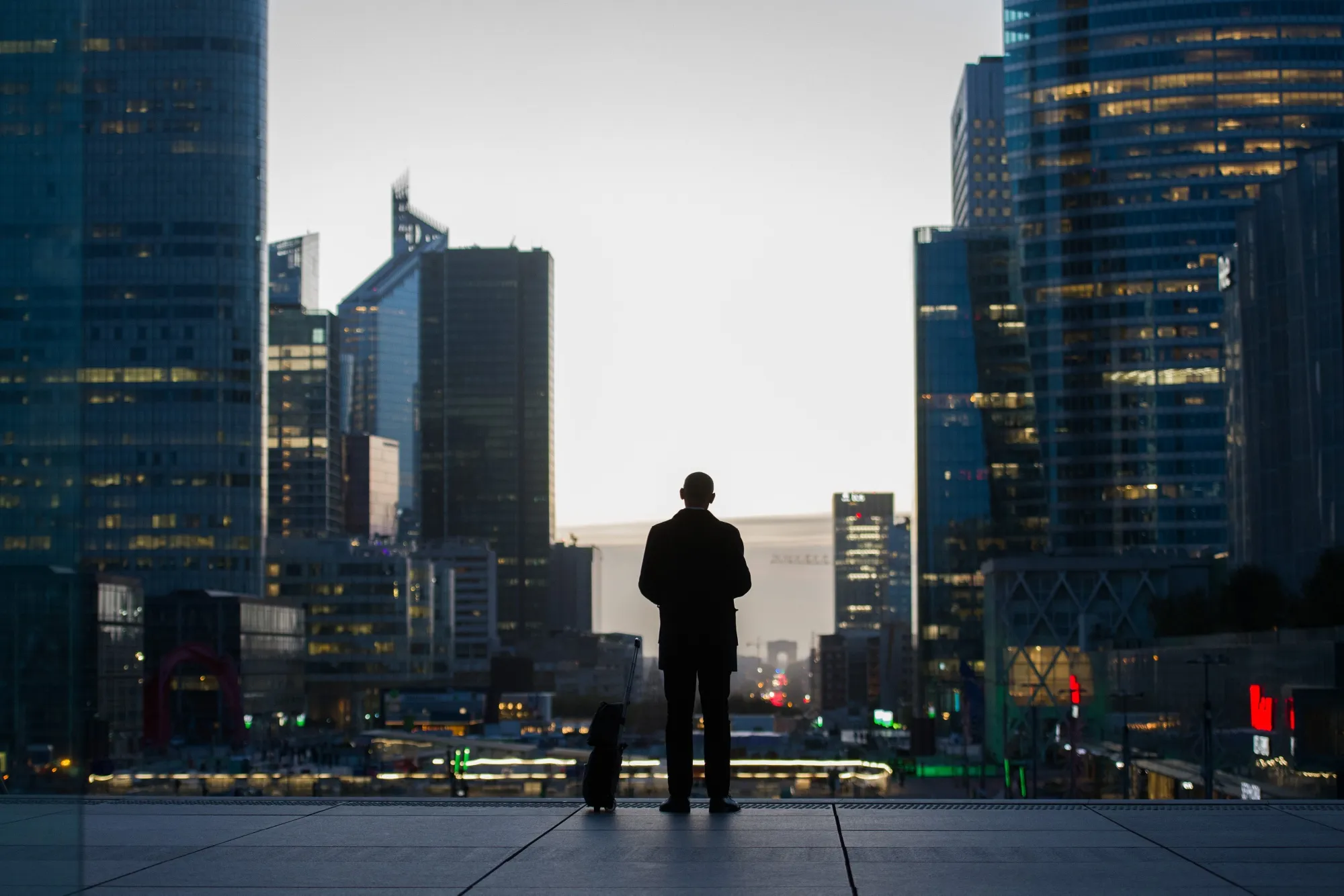 The La Defense financial district in Paris.