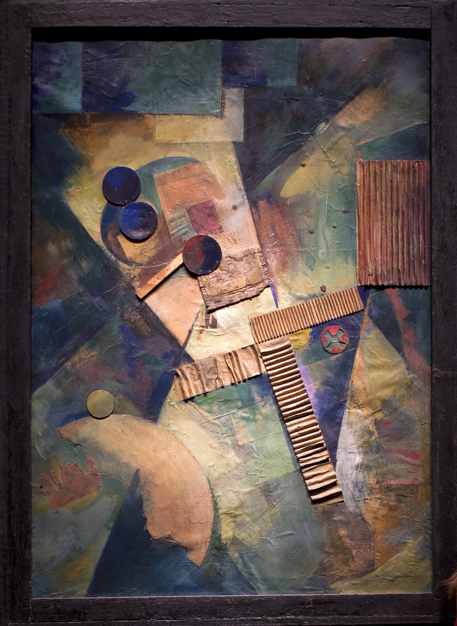 “Ja - Was? - Bild”, 1920, by German artist Kurt Schwitters, ahead of auction in 2014.