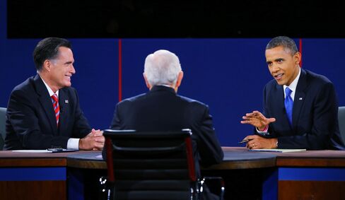 President Barack Obama and Republican Challenger Mitt Romney