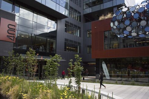 The Amazon.com building in the South Lake Union neighborhood.