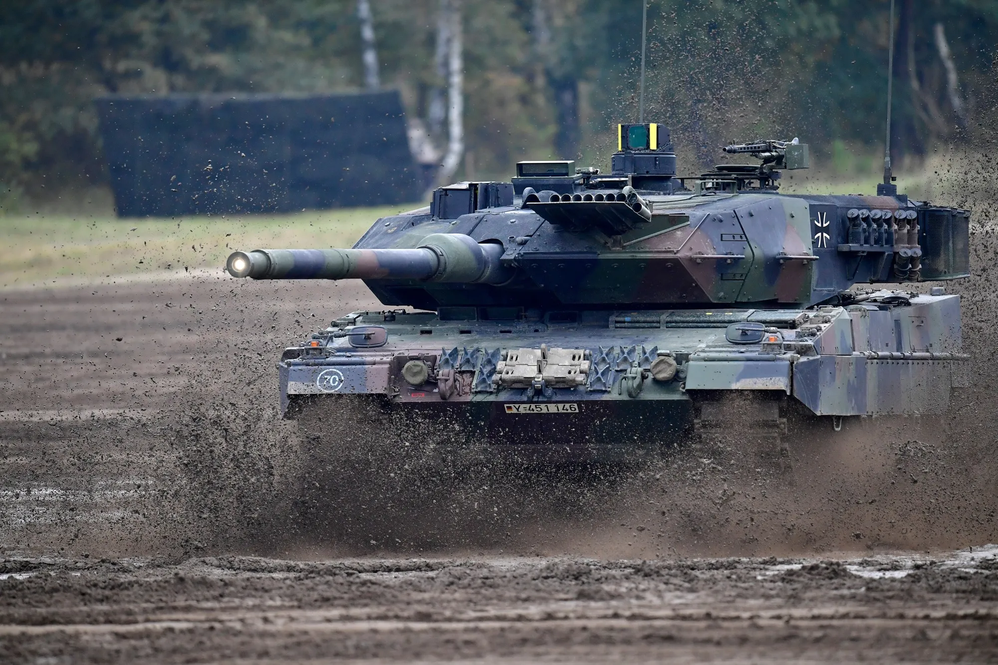 The Leopard 2A7 main battle tank.