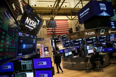 The New York Stock Exchange As US Stocks Rise