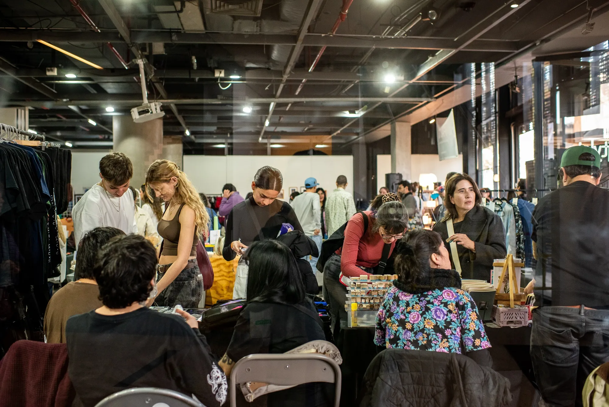 Shoppers at a market in the Lastarria neighborhood of Santiago.