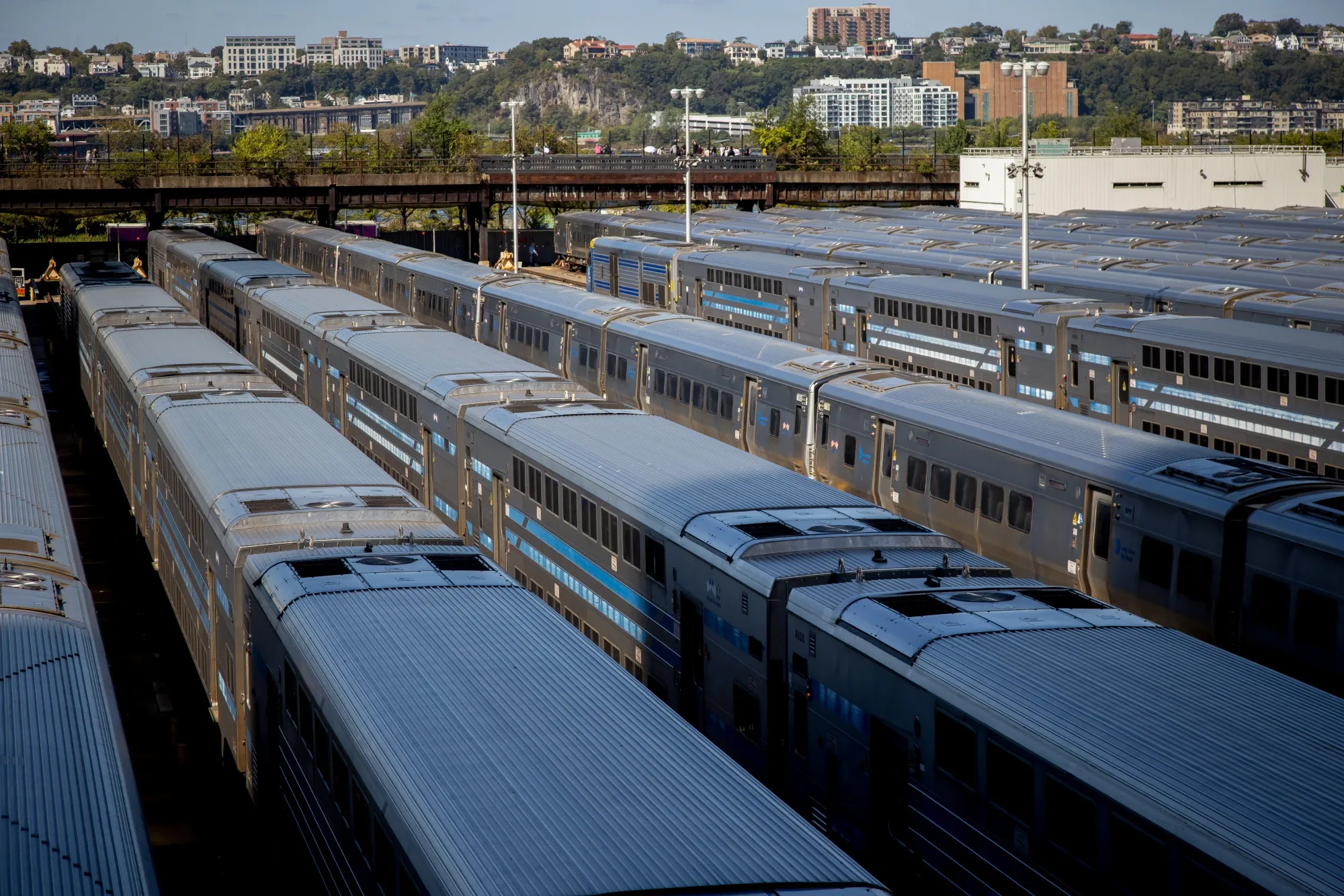 Trains at the West Side Yard in New York.
