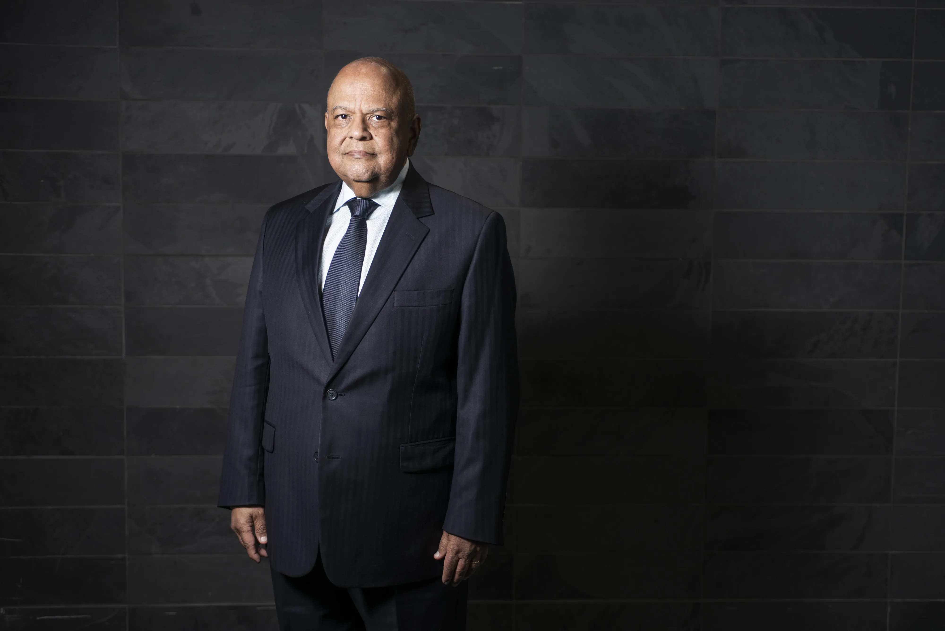 Pravin Gordhan following an interview at the World Economic Forum (WEF) on Africa in Cape Town, on Sept. 5.